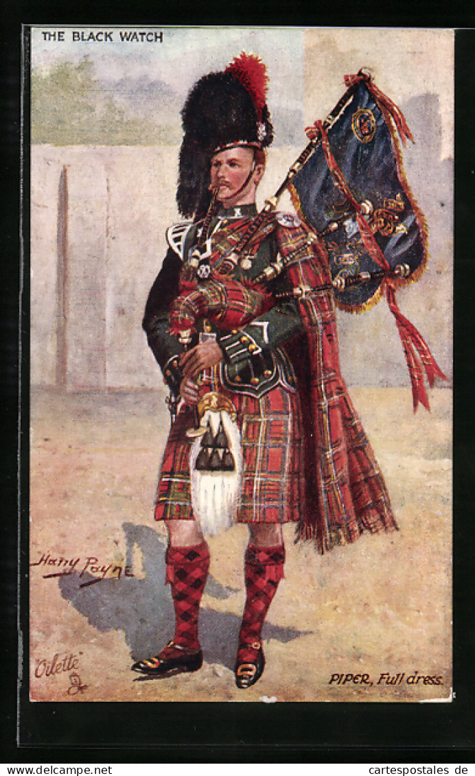 Künstler-AK Harry Payne: Highland Piper, Full Dress  - Other & Unclassified