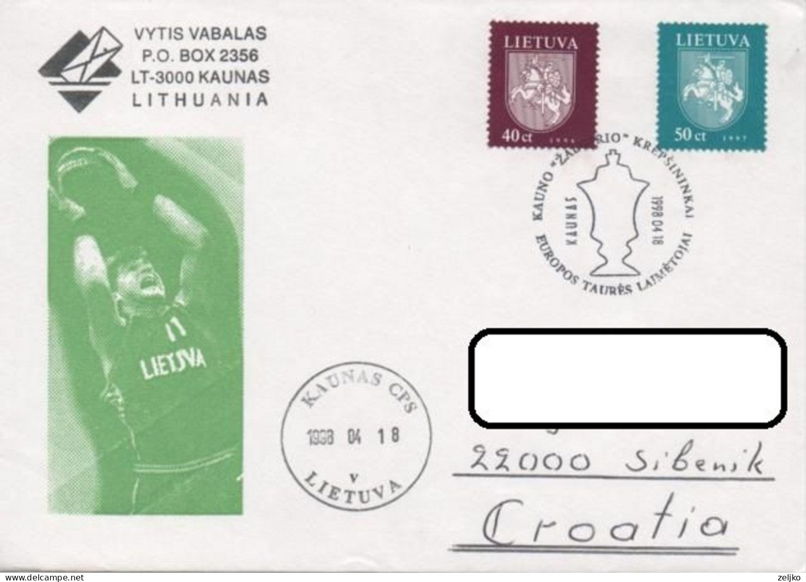 Lithuania, Basketball, Zalgiris Winner Of The Cup Of Cups 1998 - Pallacanestro