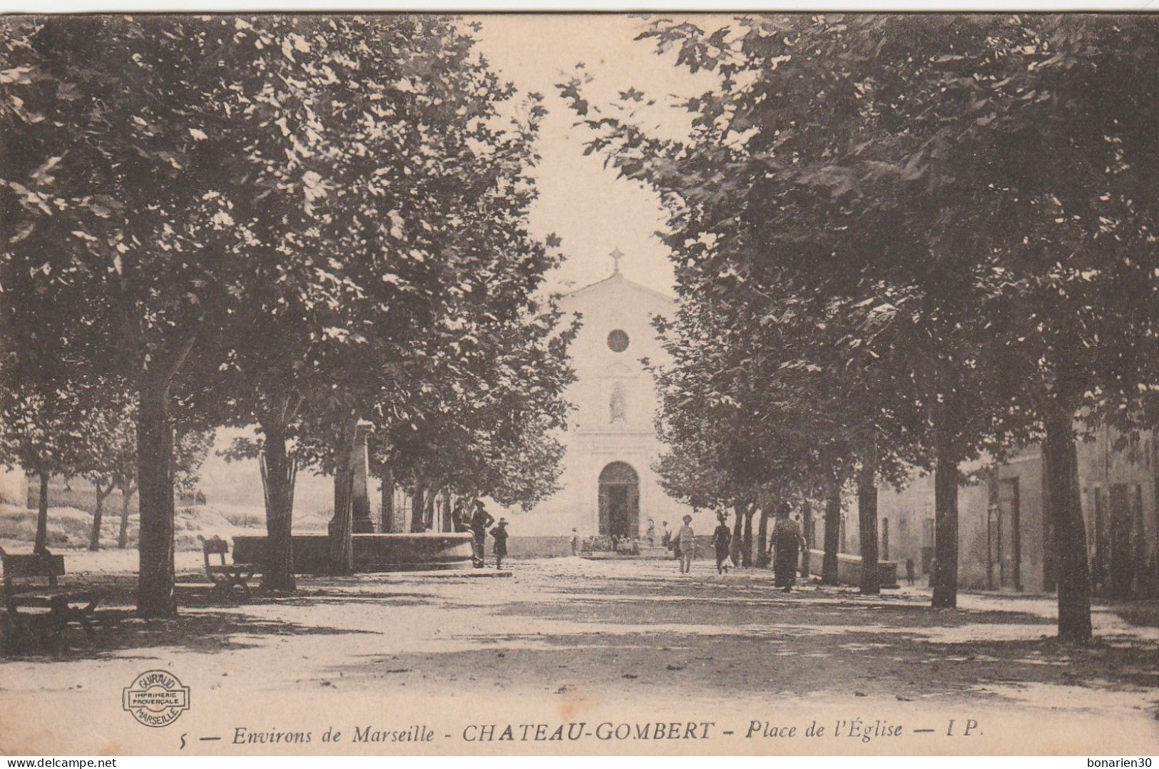 CPA 13 MARSEILLE  13 ème CHATEAU-GOMBERT PLACE DE L'EGLISE - Nordbezirke, Le Merlan, Saint-Antoine