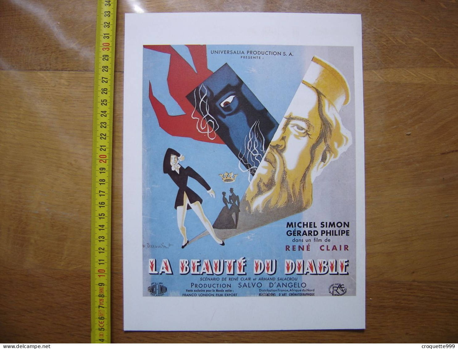 Synopsis Cinema Movie LA BEAUTE DU DIABLE Michel Simon Gerard Philipe Rene Clair - Other & Unclassified