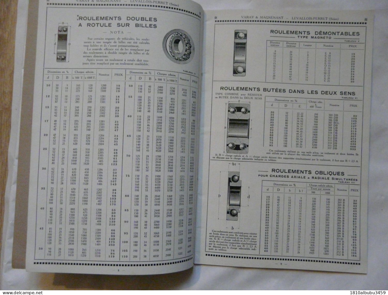 CATALOGUE - SPECIALITES MECANIQUE DE PRECISION : CV - Janvier 1931 - Bricolage / Tecnica