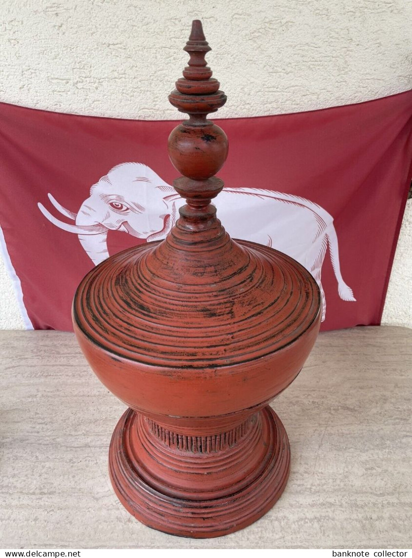 Schöner Großer Antiker Hsun Ok - Lacquerware - Burma - Myanmar - Siam Um 1900 ! - Asiatische Kunst