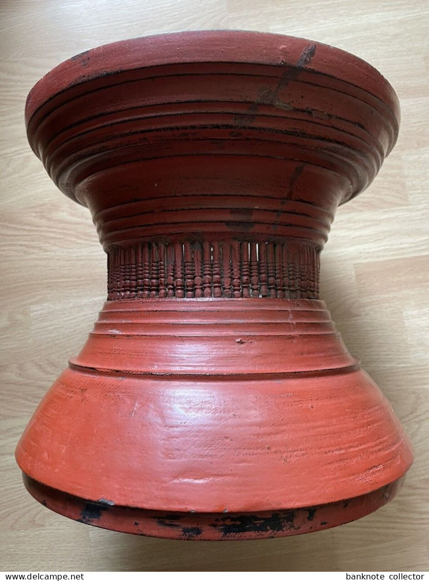 Schöner großer antiker Hsun Ok - Lacquerware - Burma - Myanmar - Siam um 1900 !