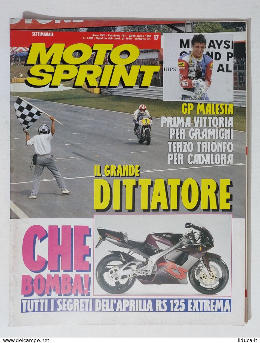 34721 Motosprint A. XVII N. 17 1992 - Vittoria Per Gramigni E Cadalora - RS 125 - Engines