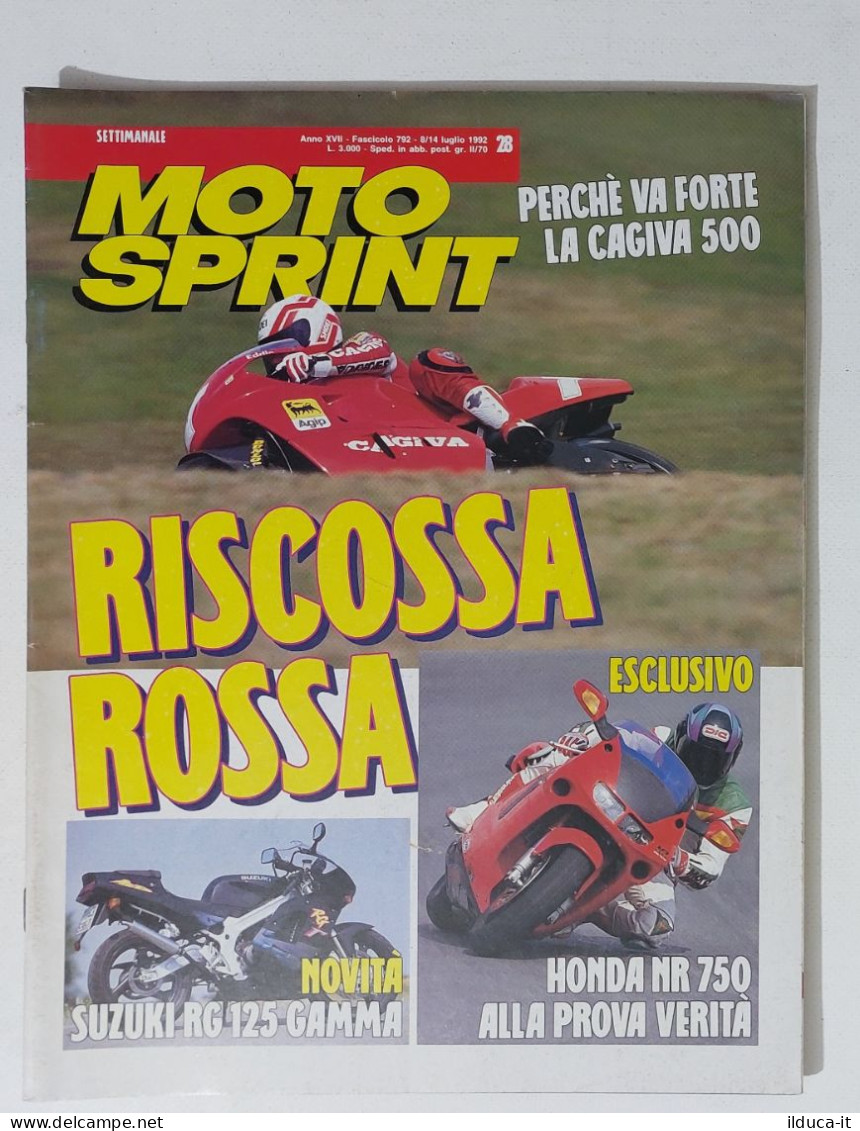 34723 Motosprint A. XVII N. 28 1992 - Cagiva 500 - Prova Honda NR 750 - Moteurs