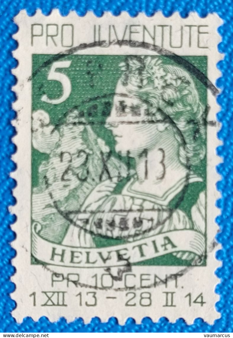 1913 Zu J 1 PRO JUVENTUTE Obl. Centrale ST PREX 23.12.13 LUXE Voir Description - Used Stamps
