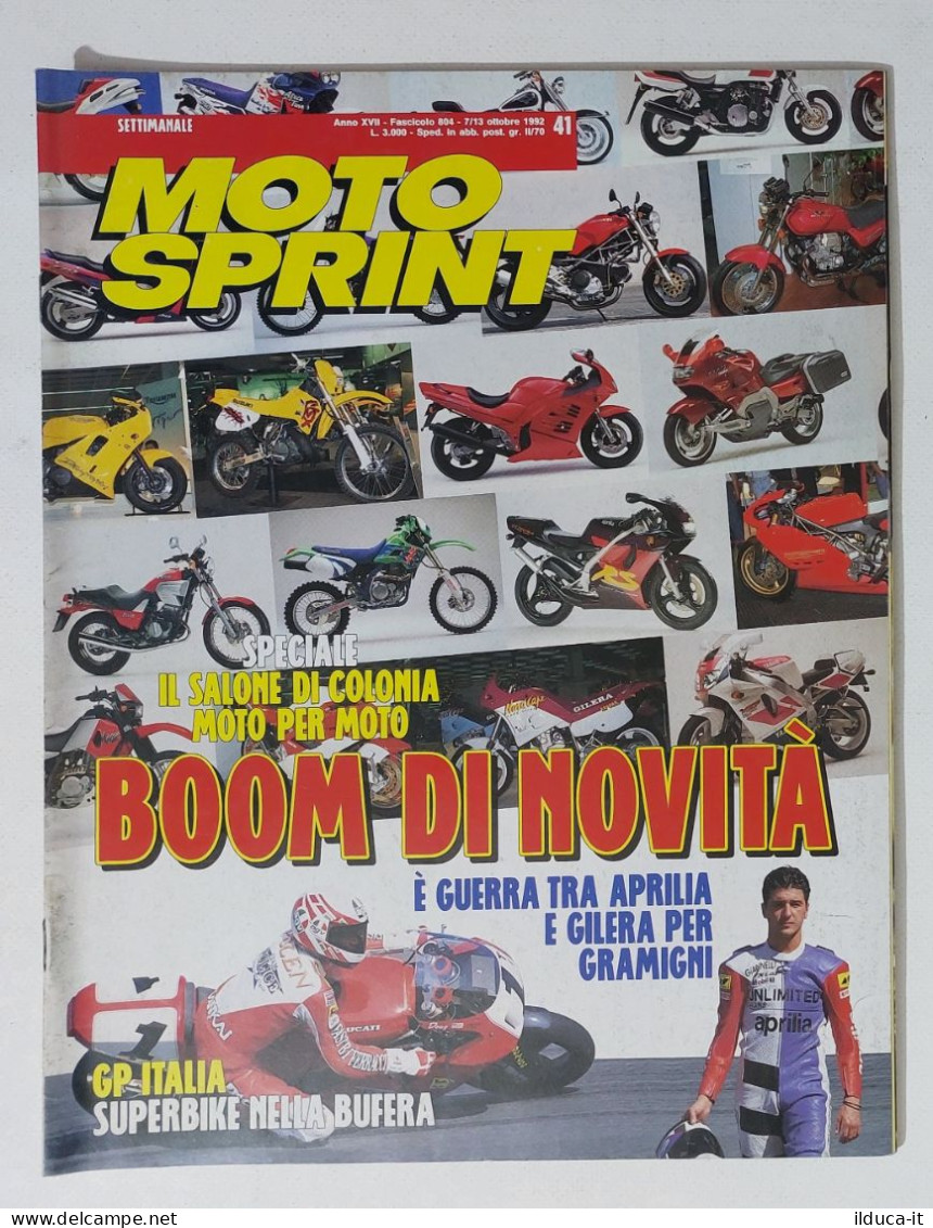 34734 Motosprint A. XVII N. 41 1992 - Salone Colonia - GP Italia SB - Gramigni - Motores