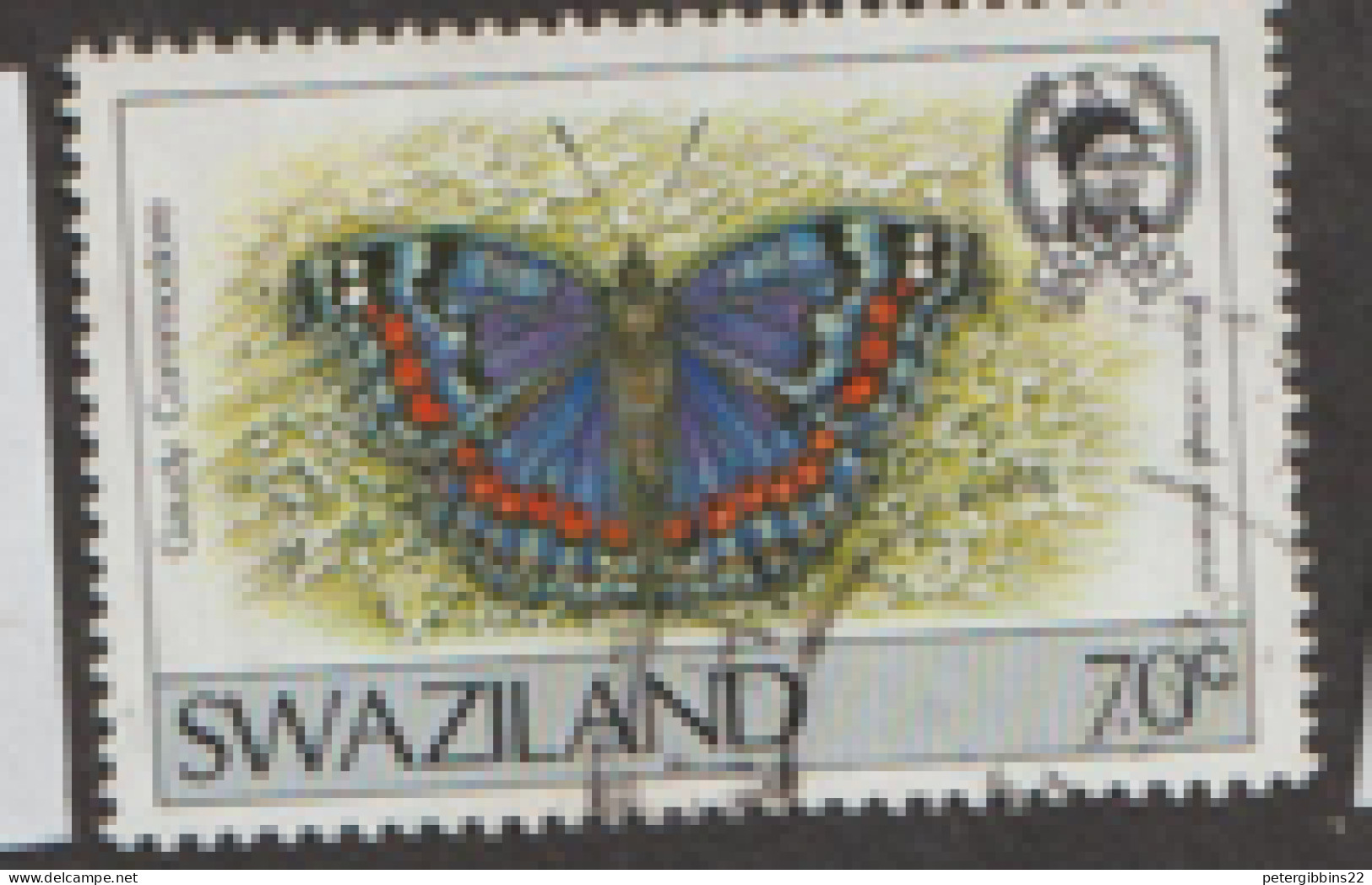 Swaziland  1987  SG 525  70c Butterfly Fine Used - Swaziland (...-1967)