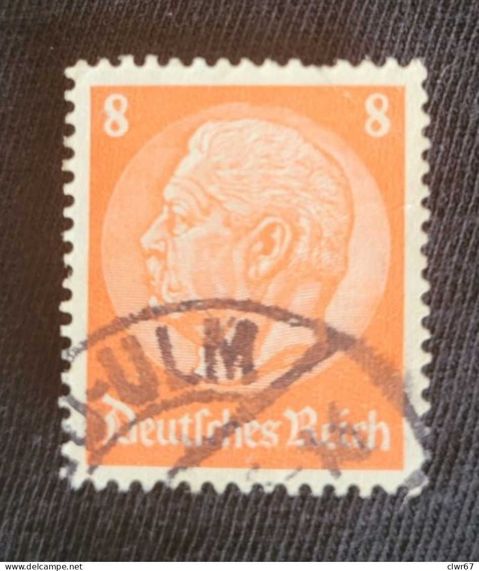Paul Von Hindenburg 8 Pf Deutsches Reich - Usados