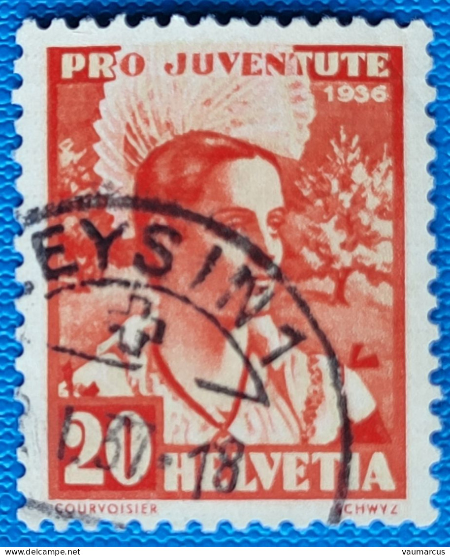1936 Zu J 79 PRO JUVENTUTE Obl. LEYSIN ...1.37 Voir Description - Used Stamps