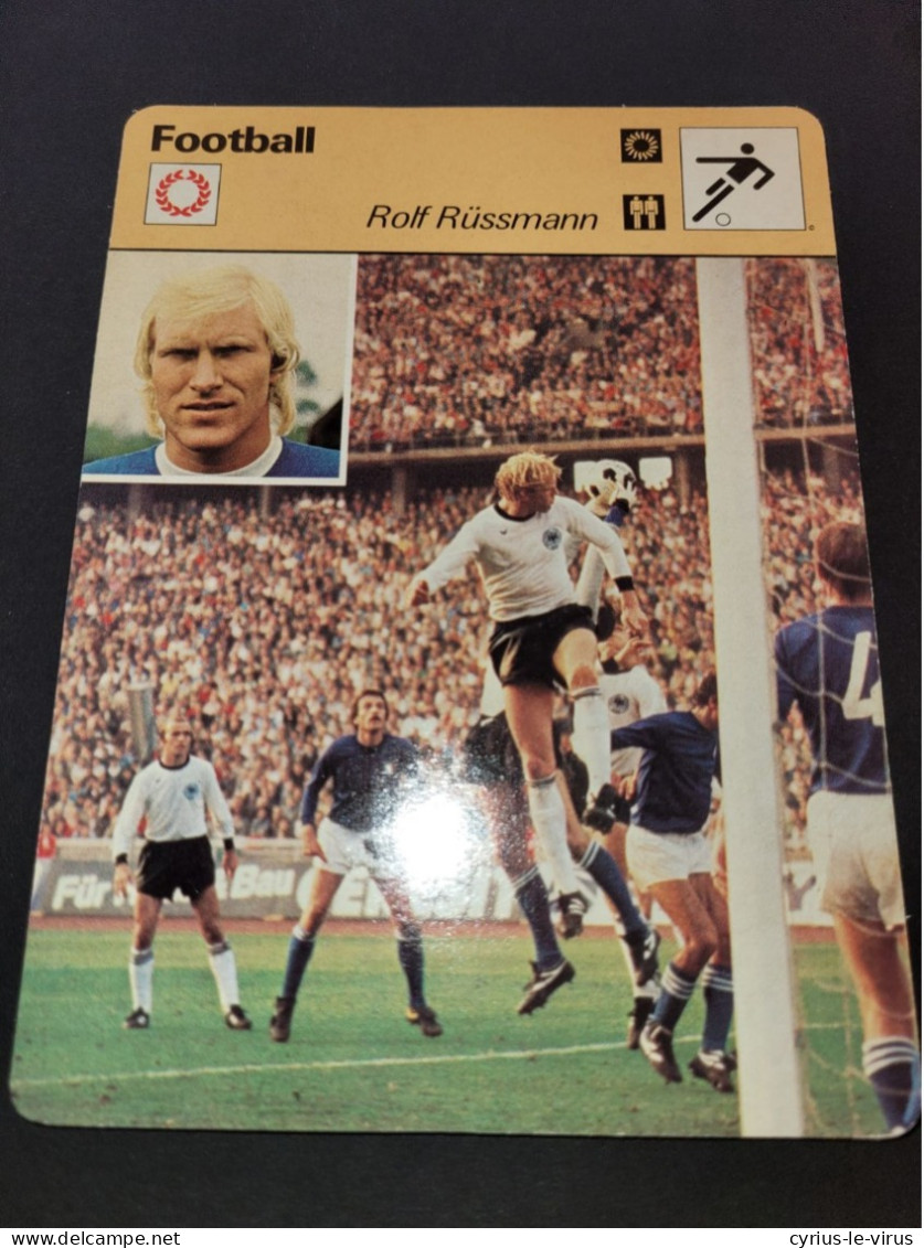 Football  **RFA  ** Coupe Du Monde 1978 ** Rolf Rüssmann - Deportes