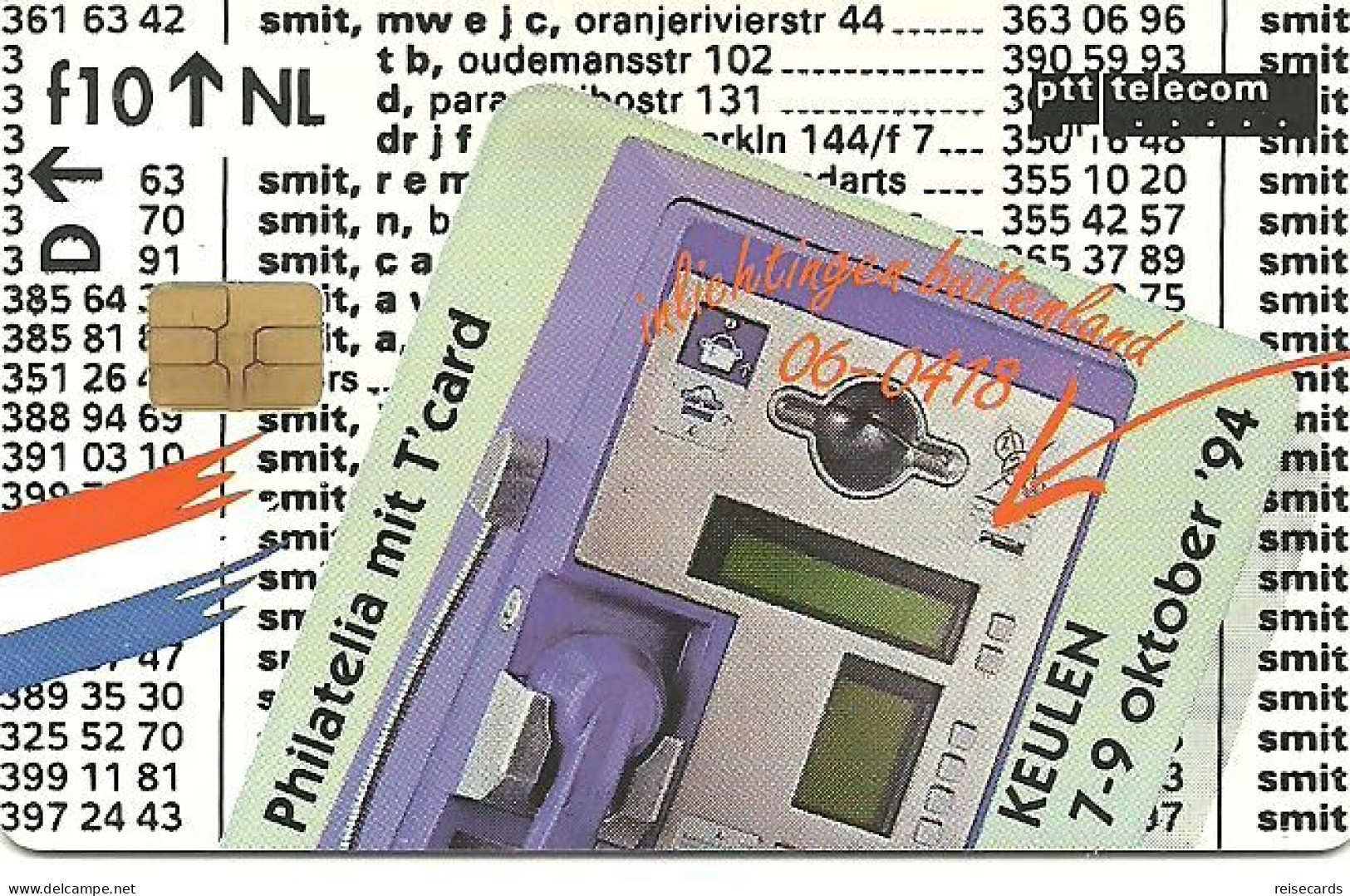 Netherlands: Ptt Telecom - 1994 Philatelia Mit T'card '94 Exhibition, Köln. Mint - Públicas