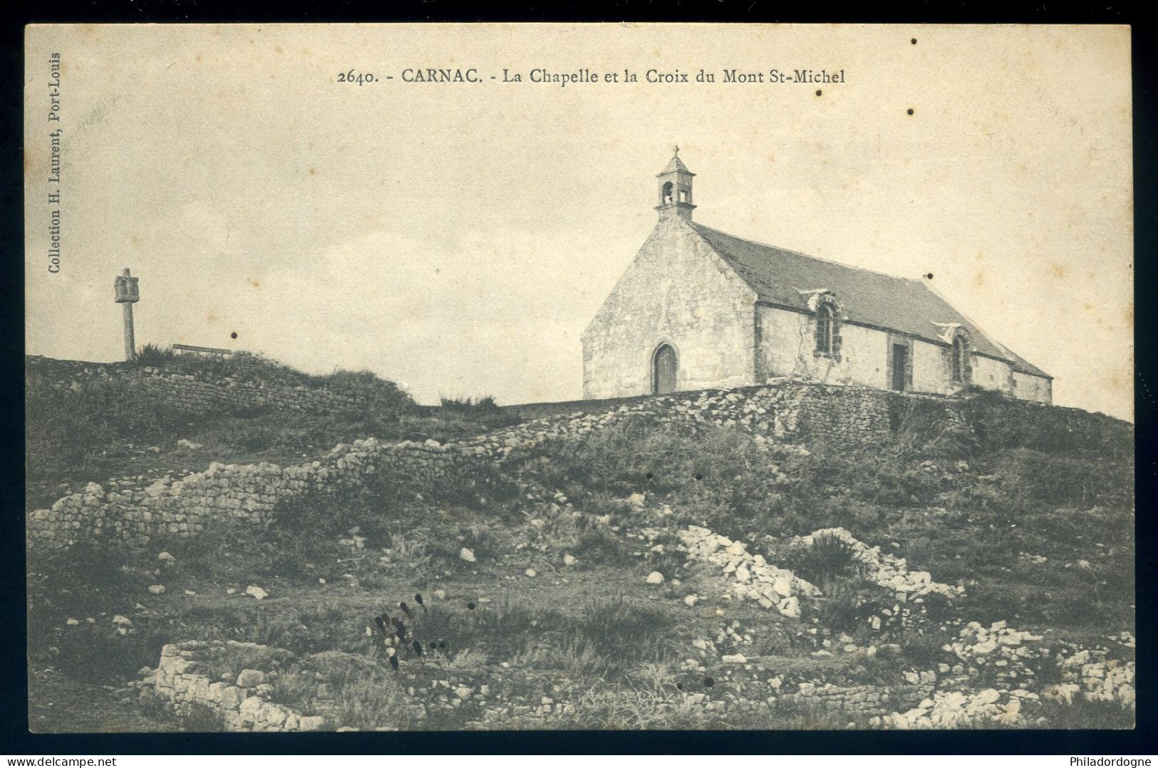 CPA - (56) Carnac - La Chapelle Et La Croix Du Mont St Michel (Oblitération à étudier) - Carnac