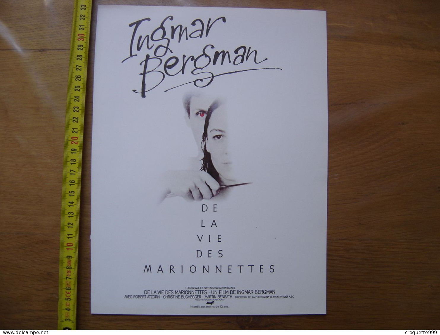 Synopsis Cinema Movie DE LA VIE DES MARIONNETTES Atzorn Buchegger Bergman - Other & Unclassified