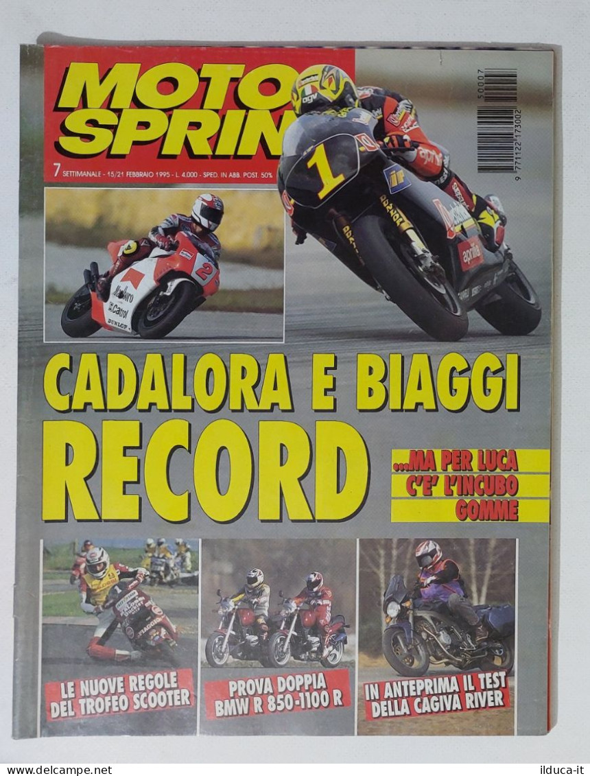 34795 Motosprint A. XX N. 7 1995 - Cadalora E Biaggi Record - Cagiva River - Motori