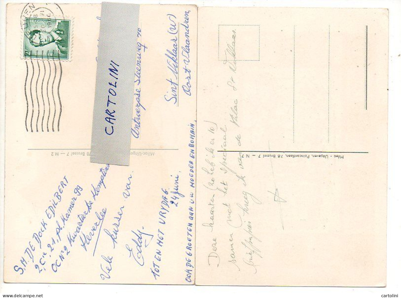 2 Kaarten Cartes Humor Humoristique Legerdienst Service Militaire - Humoristiques