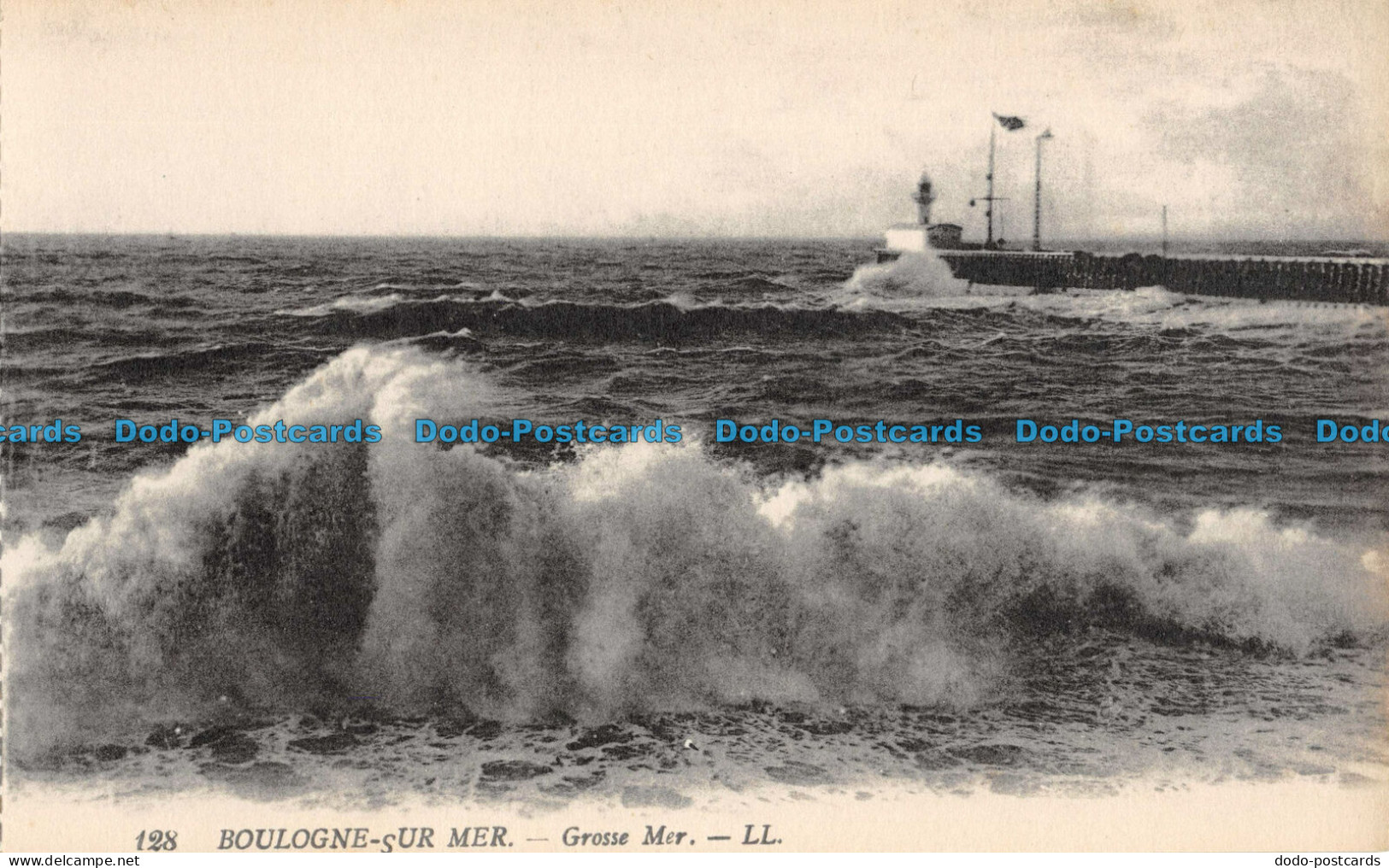 R060352 Boulogne Sur Mer. Grosse Mer. Levy Fils. No 128 - Monde