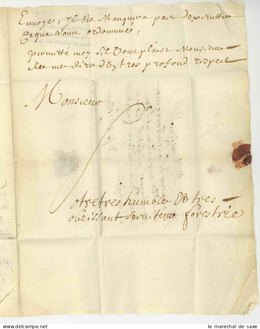 Ancenis 1715 Pour Paris Port Payé Etc. - 1701-1800: Precursors XVIII