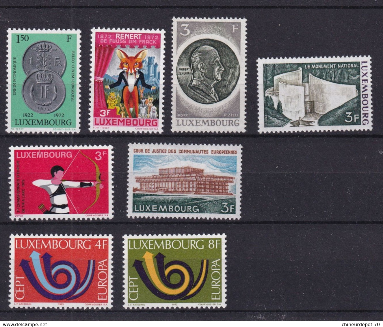Timbres    Luxembourg Neufs ** Sans Charnières  1972-1973 - Unused Stamps