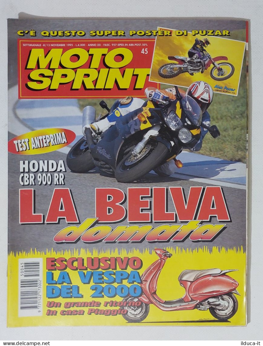 34822 Motosprint 1995 A. XX N. 45 - Honda CBR 900 RR - Piaggio Vespa + Poster - Motoren