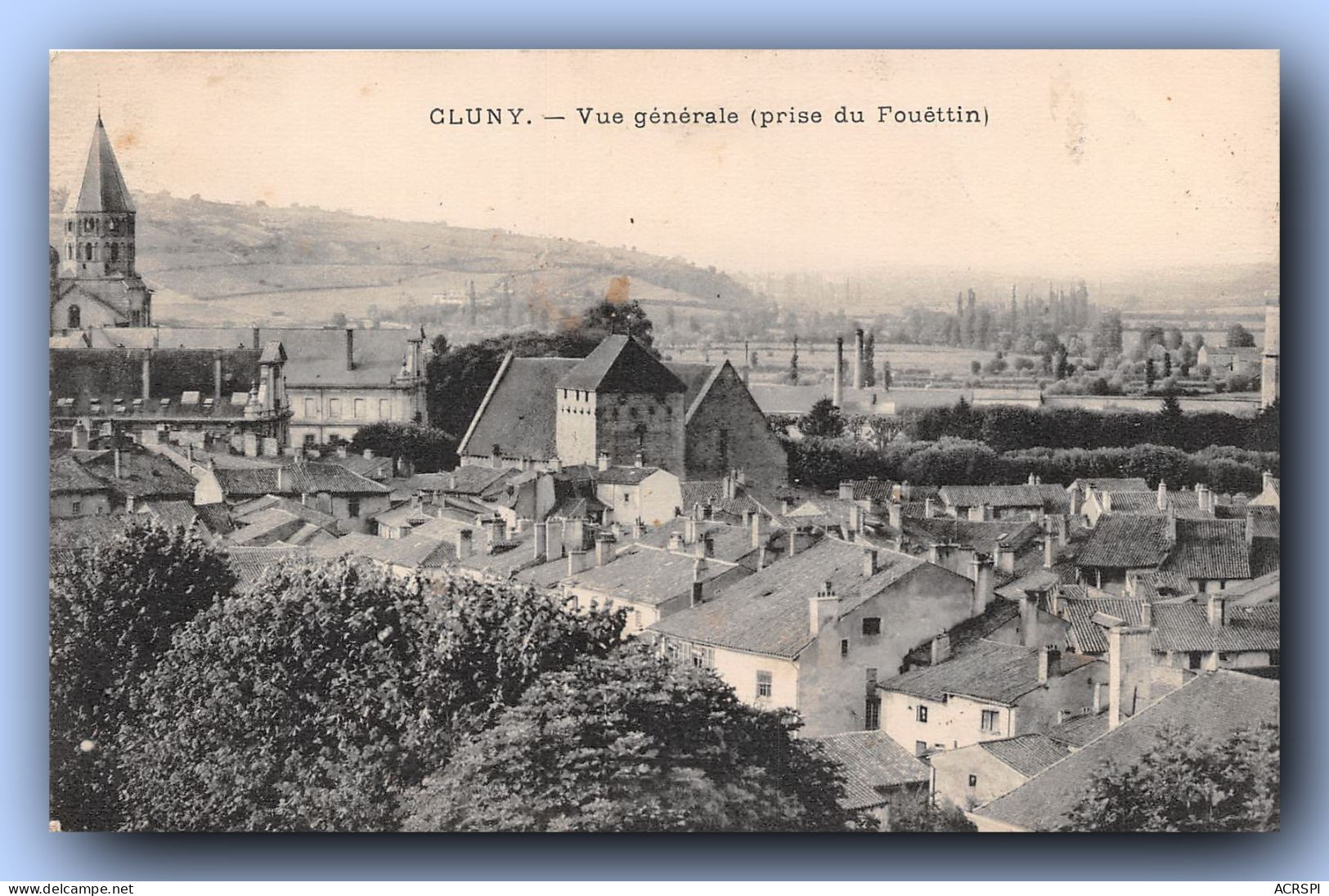 71 CLUNY VUE GENERALE PRISE DU FOUETTIN  (scan Recto-verso) OO 0930 - Cluny