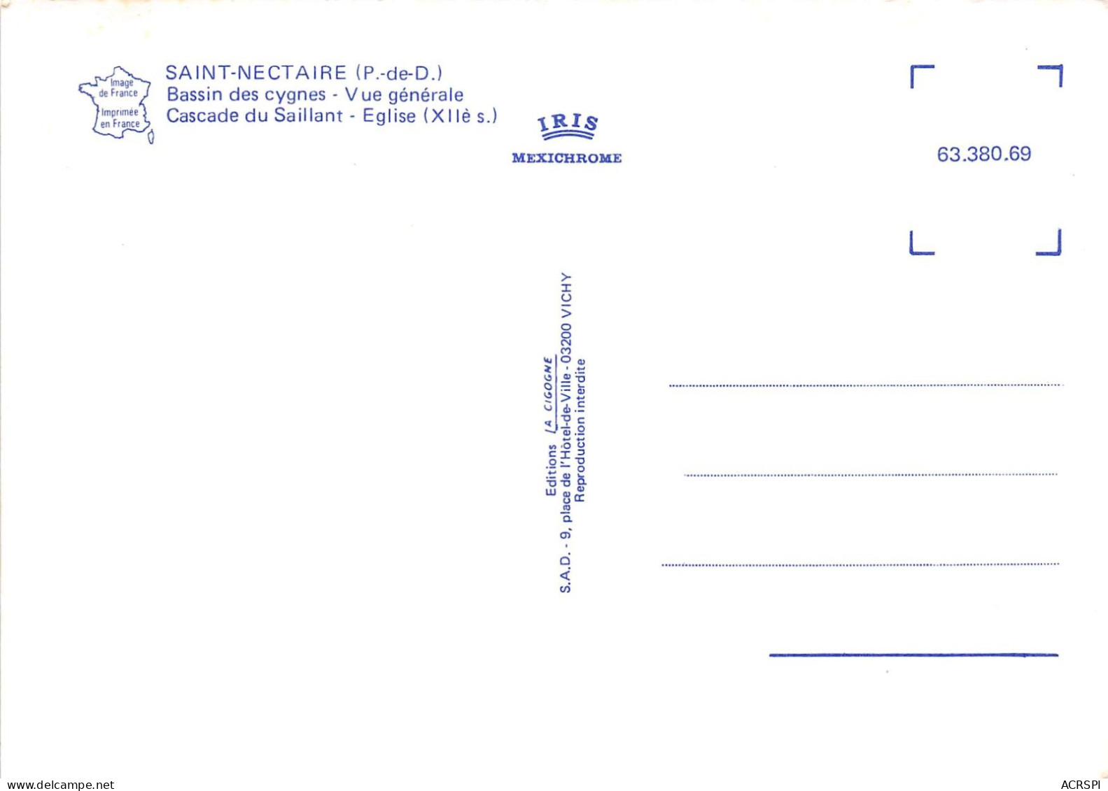 Saint Nectaire 63 Multivues Vue   12 (scan Recto-verso) OO 0917 - Saint Nectaire
