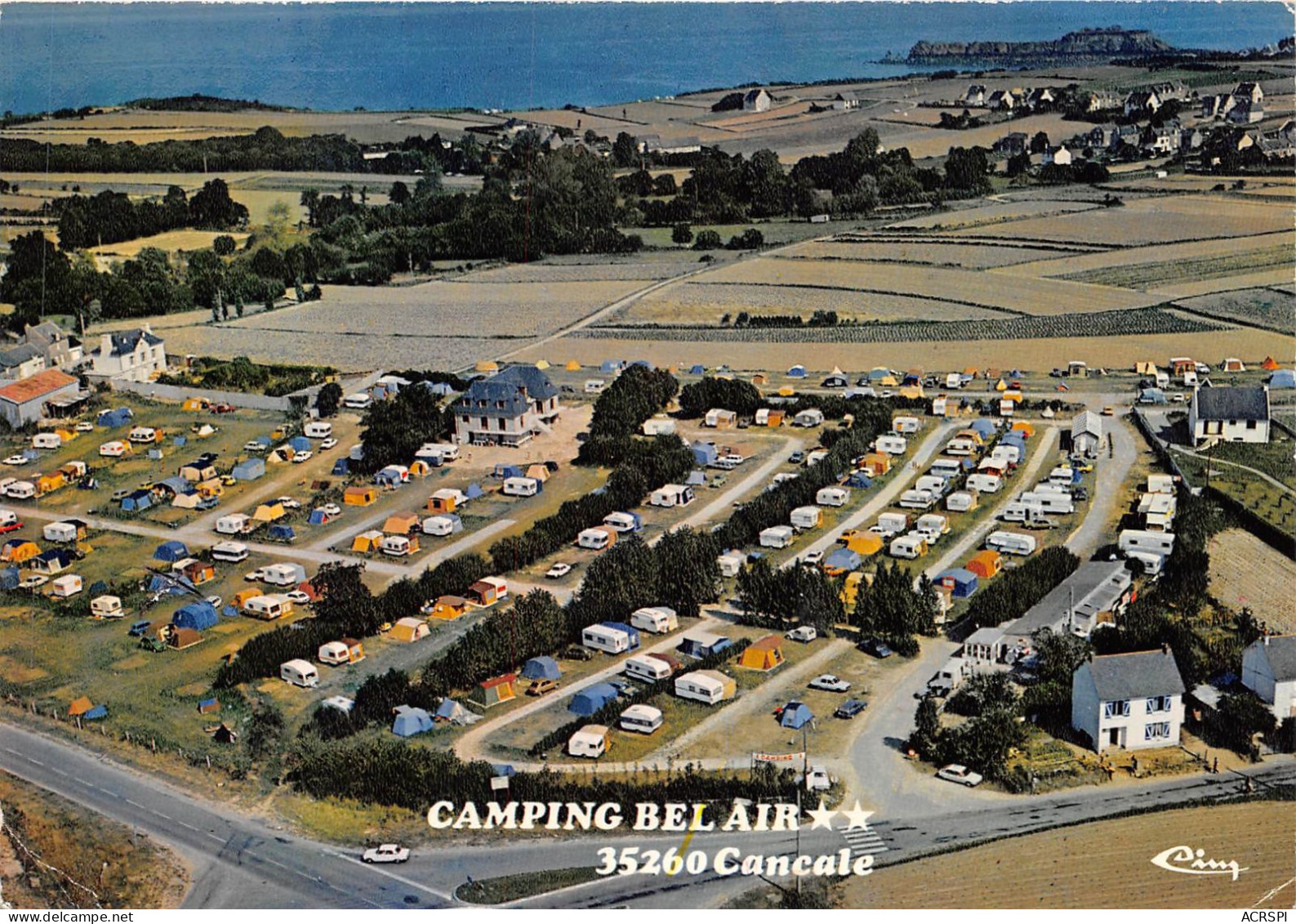 CANCALE  Le Camping BEL AIR  Vue Aerienne  24 (scan Recto-verso) OO 0915 - Cancale