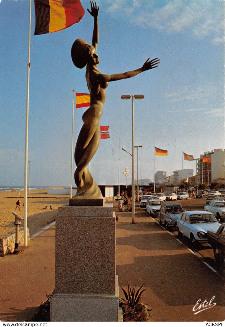 LE CANET PLAGE Statue De La Fille Du Soleil Et De La Mer  16 (scan Recto-verso) OO 0912 - Canet En Roussillon