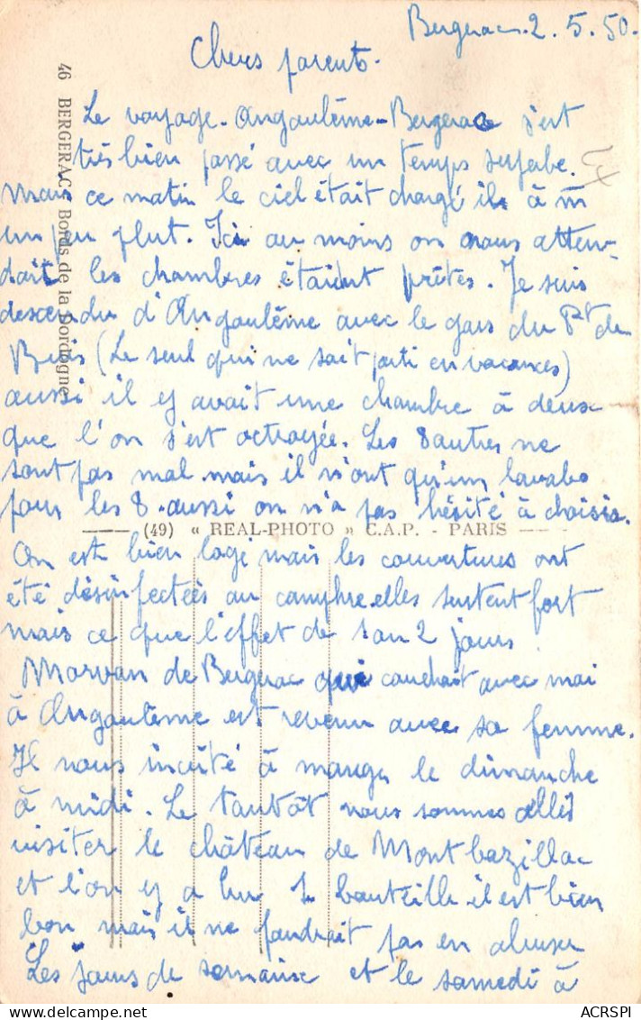 BERGERAC  Bords De La Dordogne  36  (scan Recto-verso) OO 0906 - Bergerac