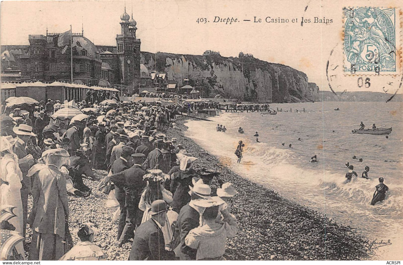 76 - Dieppe - Le Casino Et Les Bains  (scan Recto-verso) OO 0971 - Dieppe