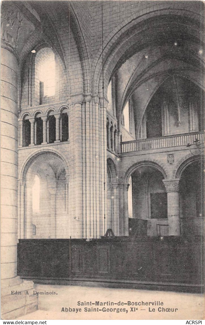 SAINT MARTIN DE BOSCHERVILLE   Abbaye Saint Georges Le CHOEUR (scan Recto-verso) OO 0971 - Saint-Martin-de-Boscherville