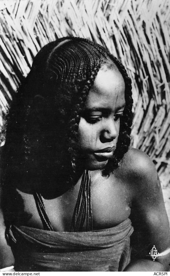 CONGO FRANCAIS  Brazzaville Nkuna Femme SARA AEF Carte Vierge  (scan Recto-verso) OO 0970 - Frans-Kongo