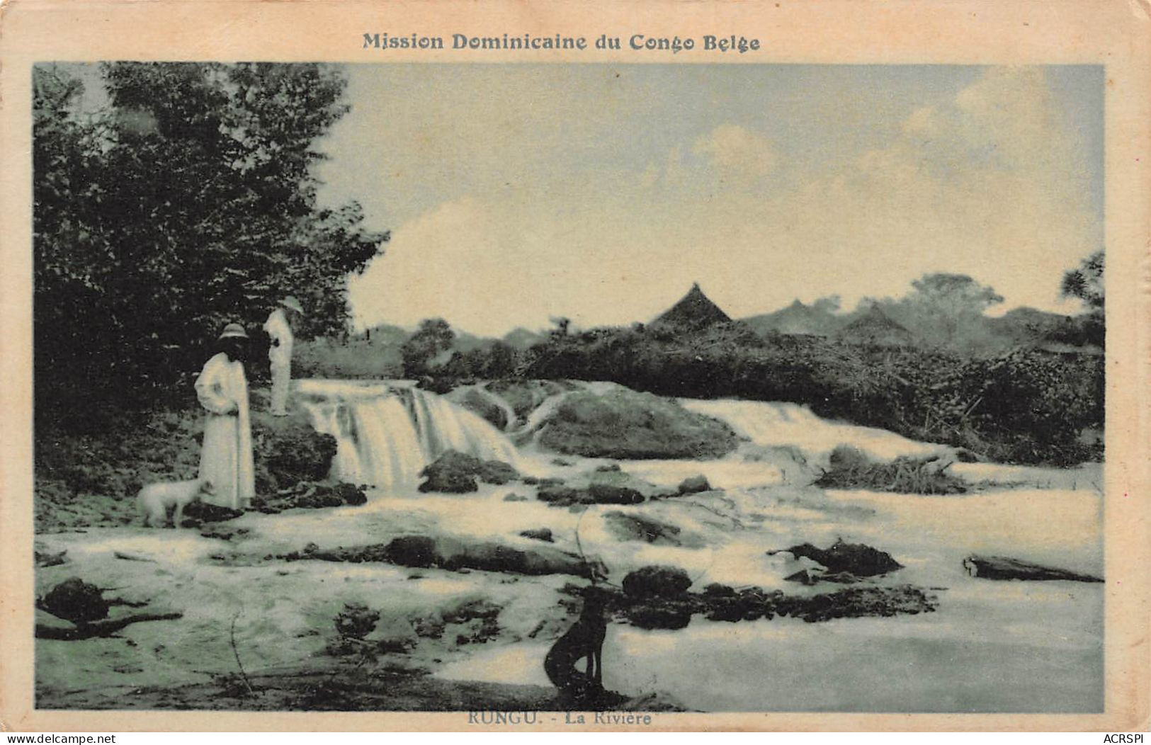 CONGO BELGE -  RUNGU La Rivière - Mission Dominicaine Du Congo Belge - LE BOMOKANDI  (scan Recto-verso) OO 0970 - Belgian Congo