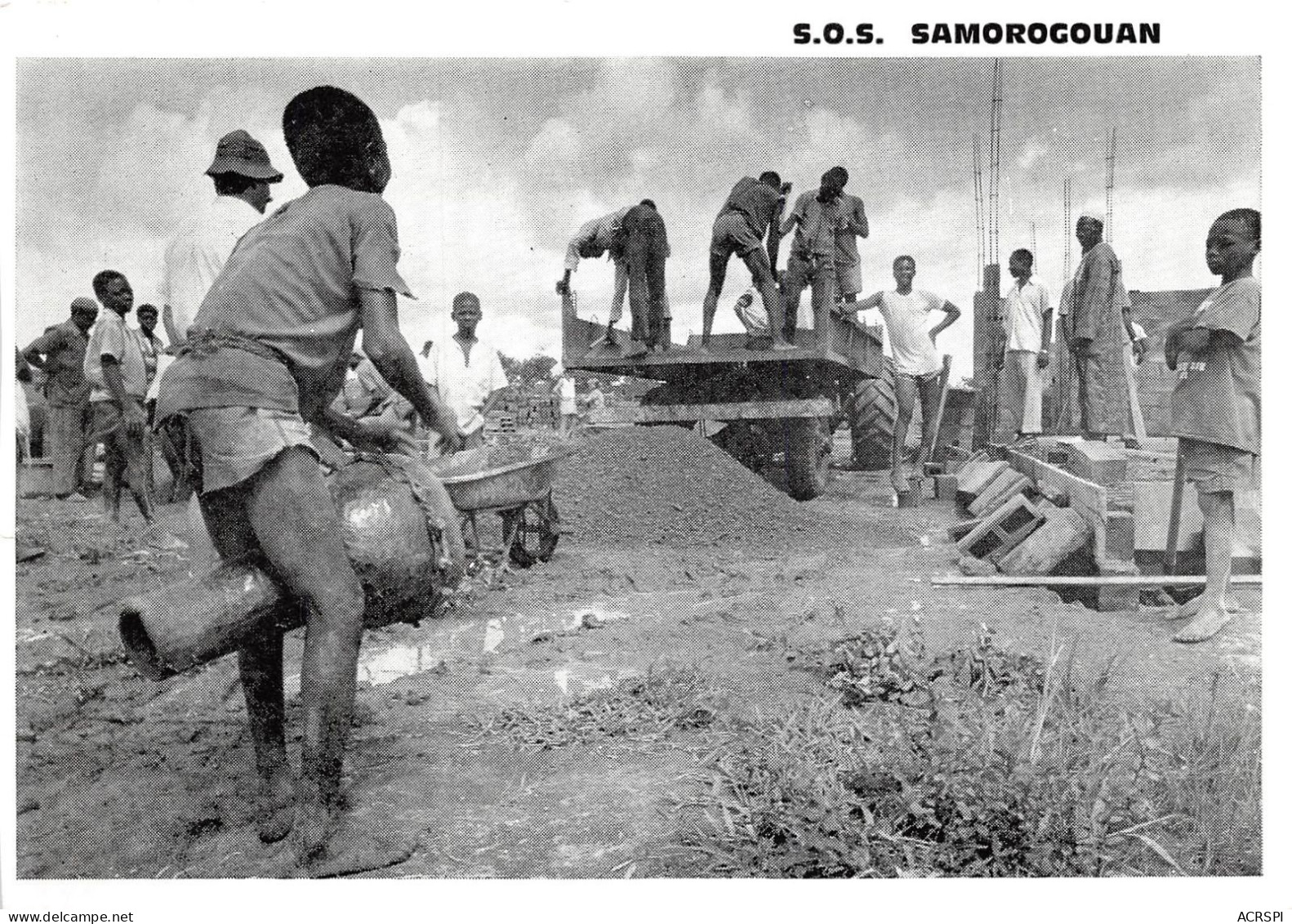 BURKINA FASO Haute Volta  Jeunes Senonais à SAMOROGOUAN Construisant Un College Ouagadougou(scan Recto-verso) OO 0962 - Burkina Faso