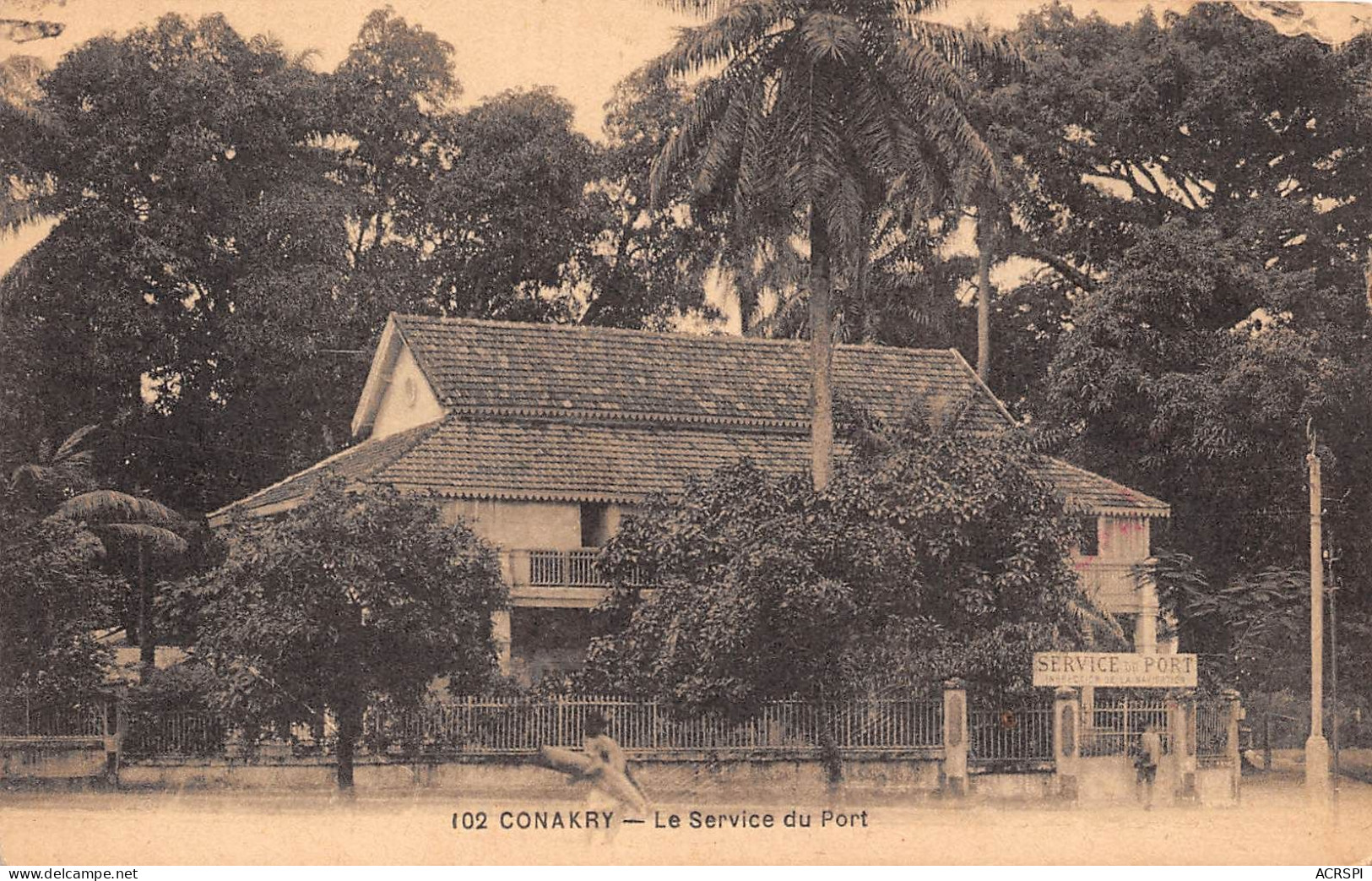 Guinée Française  CONAKRY   Le Service Du Port  (scan Recto-verso) OO 0956 - Guinea Francese