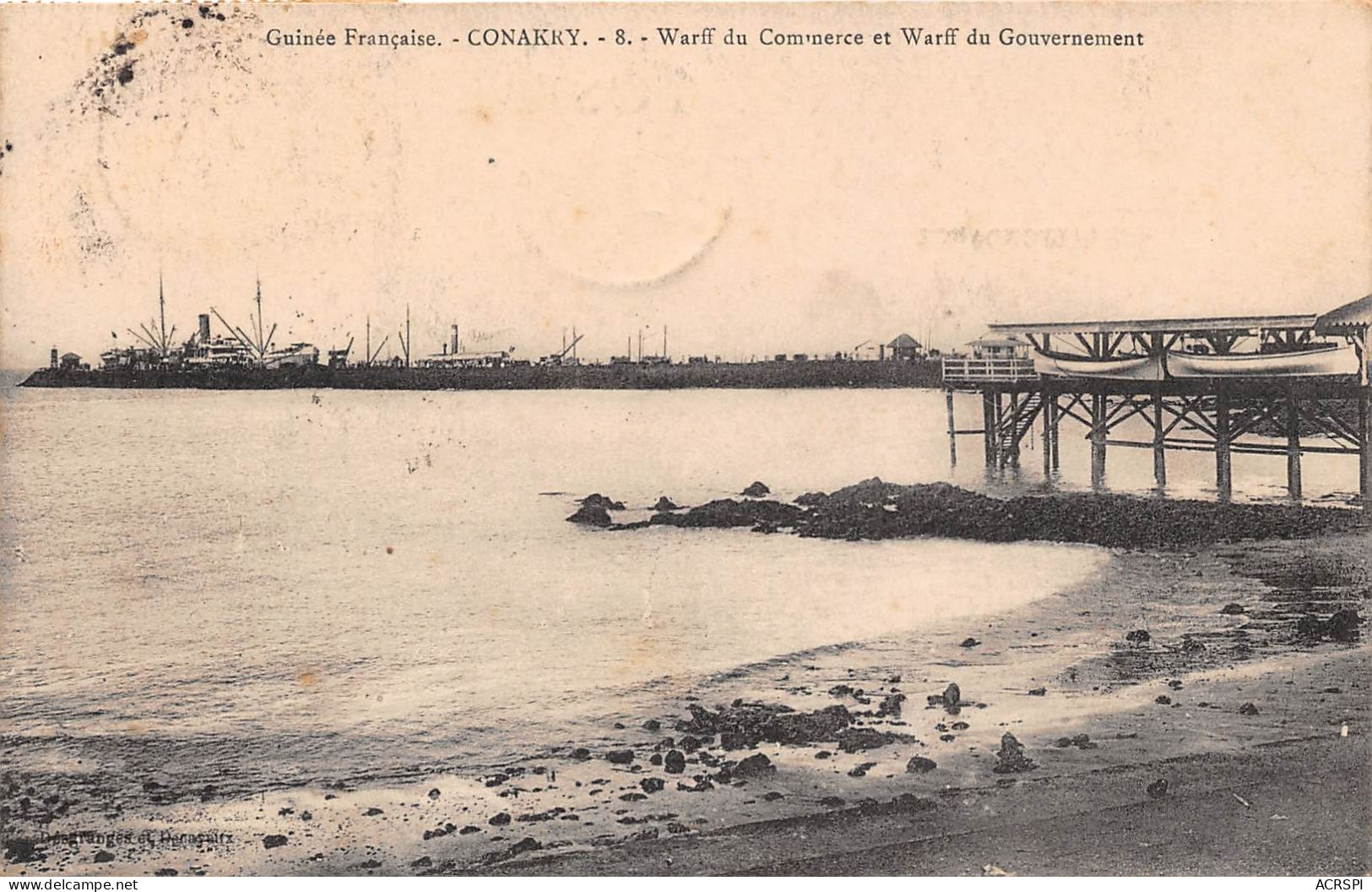 Guinée Française  CONAKRY Warff  Du Commerce Et Du Gouvernement Warf Wharf (scan Recto-verso) OO 0956 - French Guinea