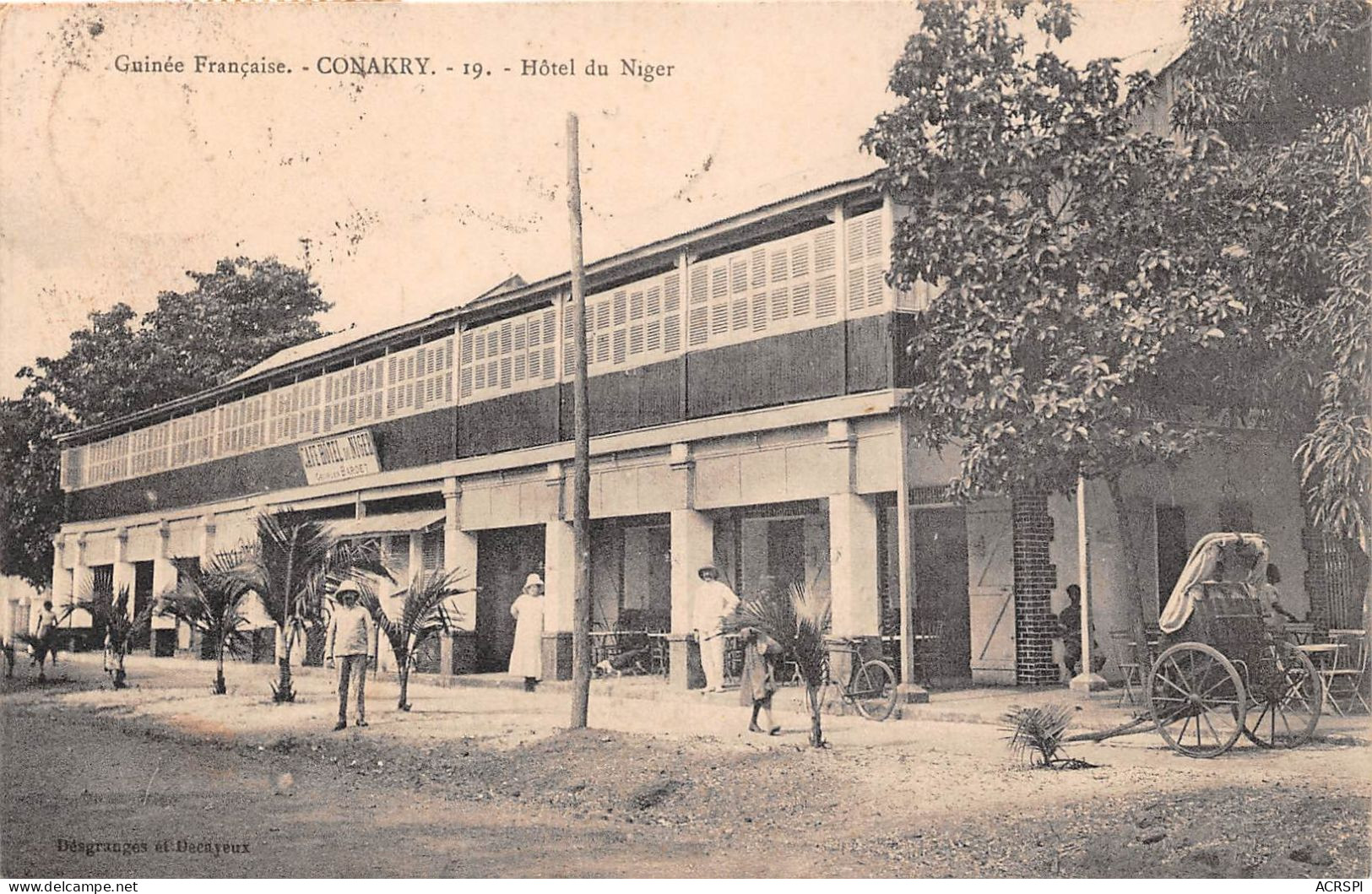 Guinée Française  CONAKRY  BARDET HOTEL Cafe DU NIGER   (scan Recto-verso) OO 0956 - Guinea Francesa