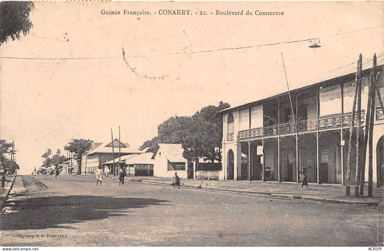 Guinée Française  CONAKRY  Boulevard Du Commerce  (scan Recto-verso) OO 0956 - Guinée Française