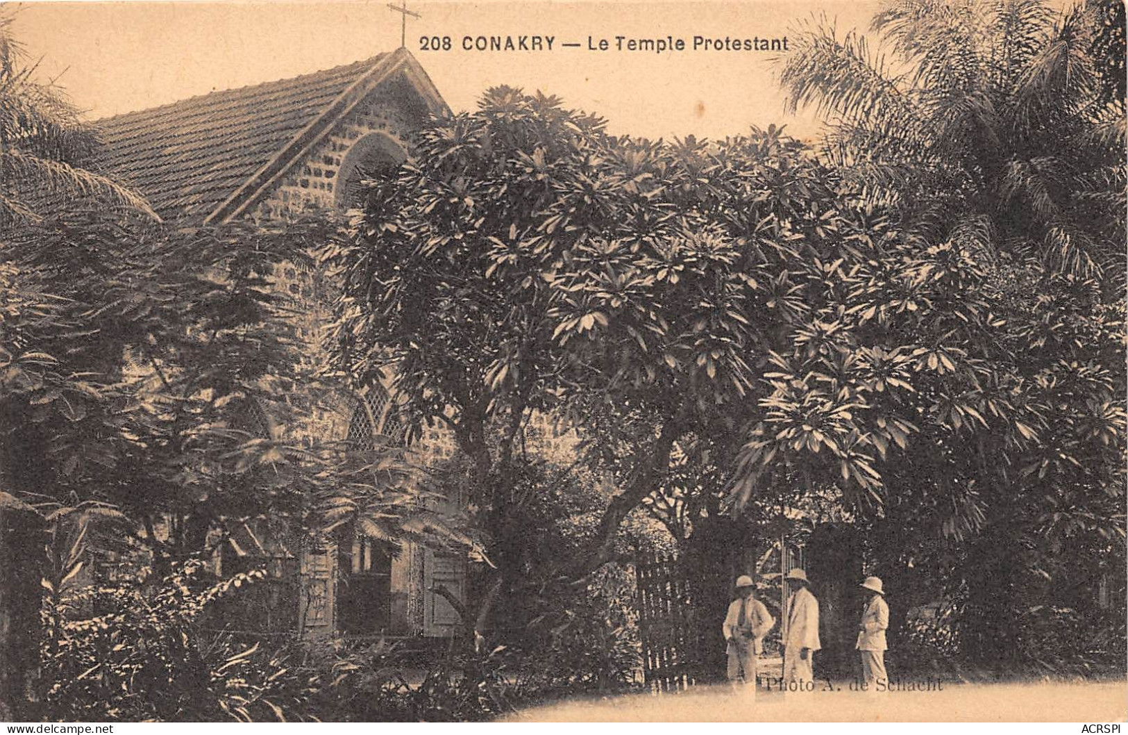 Guinée Française  CONAKRY  Le Temple Protestant  Anglican Vierge Non Voyagé 2  (scan Recto-verso) OO 0956 - Guinée Française