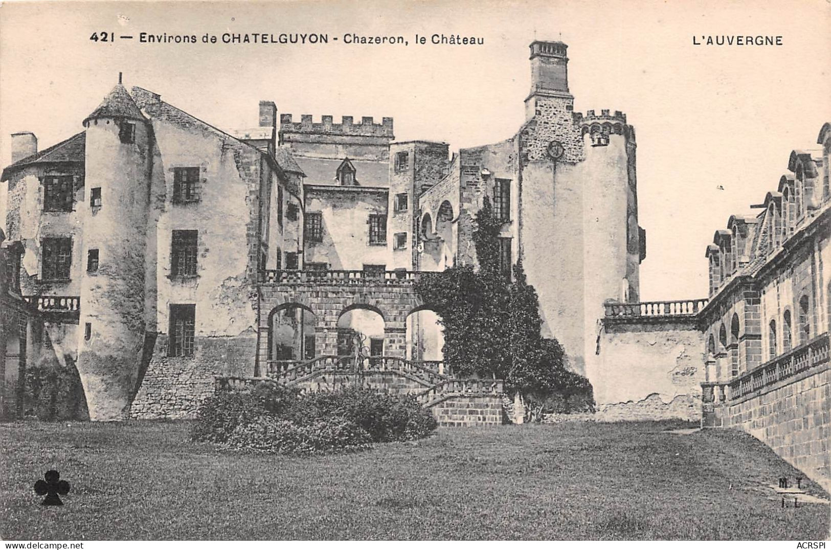 Chatel Guyon Chateau De Chazeron 17 Cartes Differentes Vues Du Chateau Rare (scan Recto-verso) OO 0964 - Châtel-Guyon