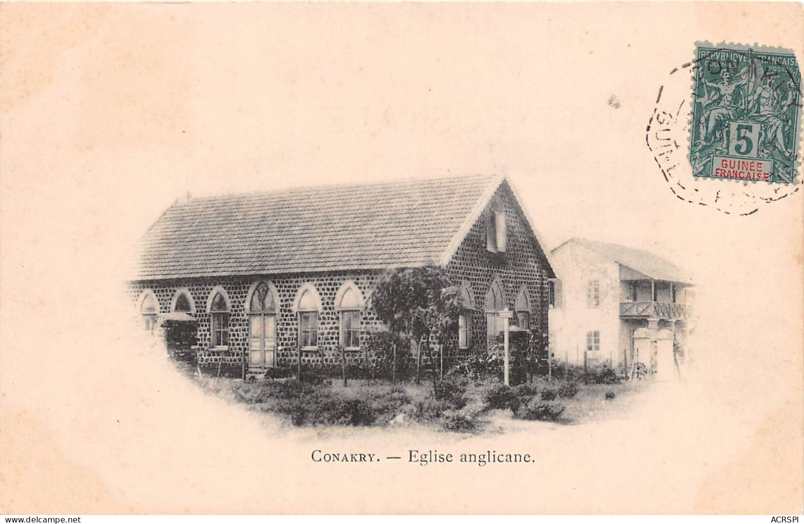Guinée Française  CONAKRY Eglise Anglicane   (scan Recto-verso) OO 0956 - Guinée Française