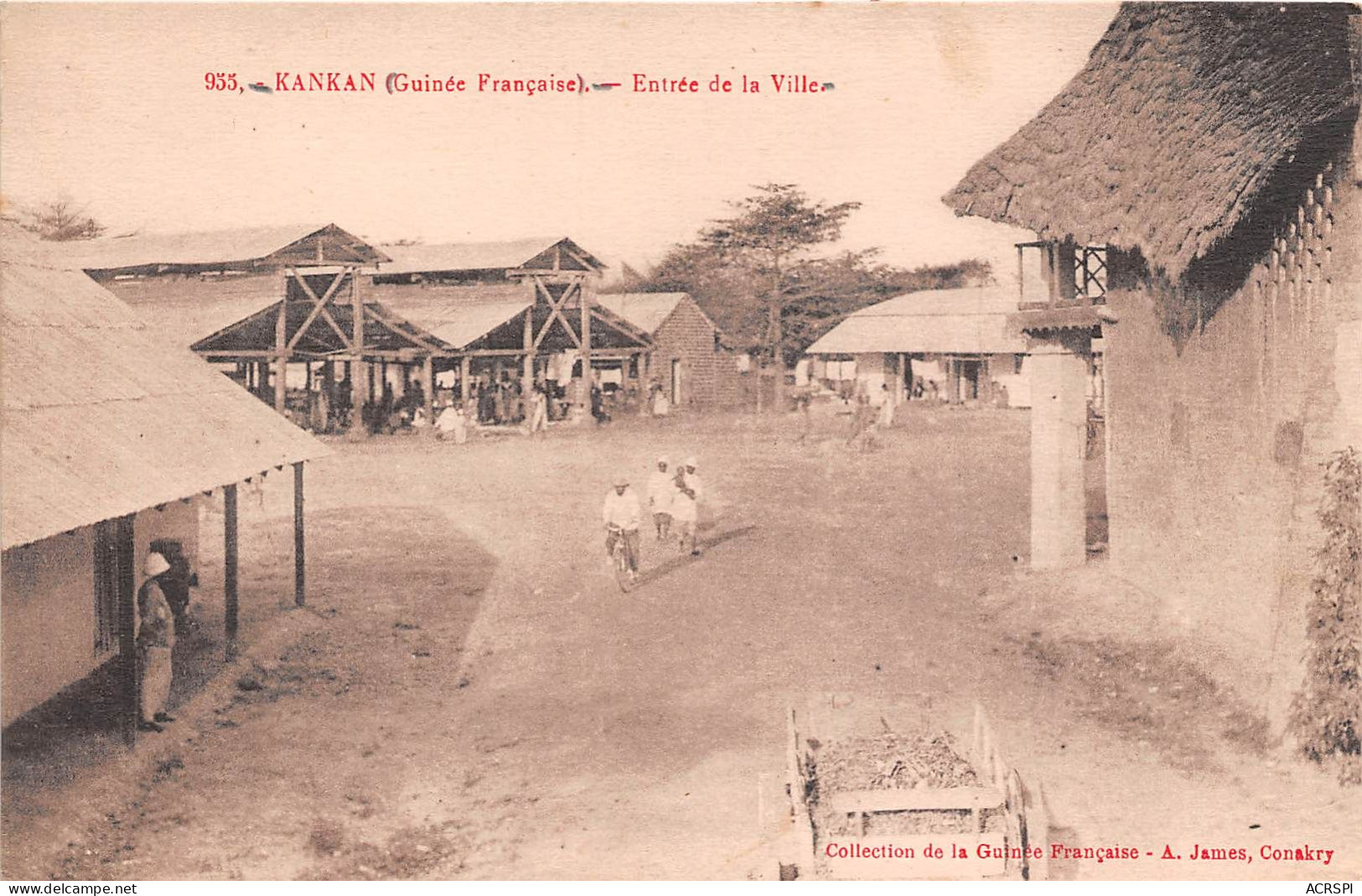 Guinée Française  Conakry  KANKAN : Entrée De La Ville Edition James   (scan Recto-verso) OO 0955 - Guinée Française