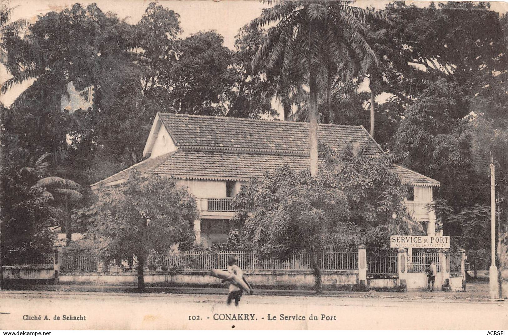 GUINEE Francaise   Le Service Du Port   Scan Recto-verso) OO 0954 - French Guinea