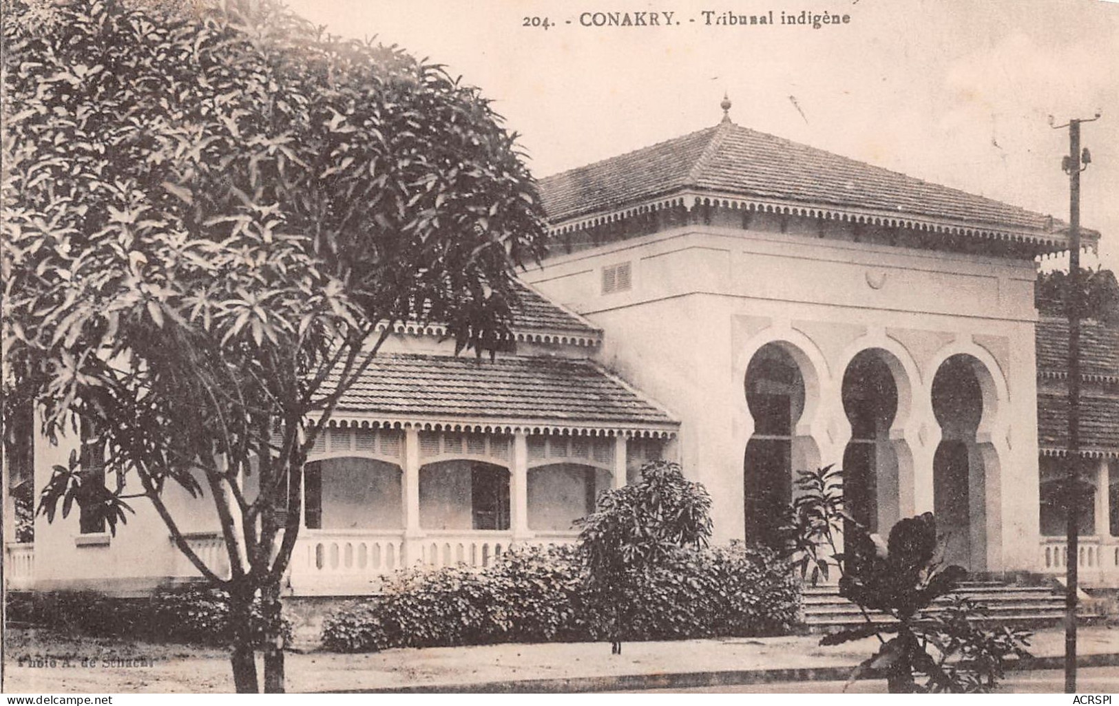 GUINEE Francaise  CONAKRY Tribunal Indigène  Carte Vierge 2  (scan Recto-verso) OO 0950 - French Guinea