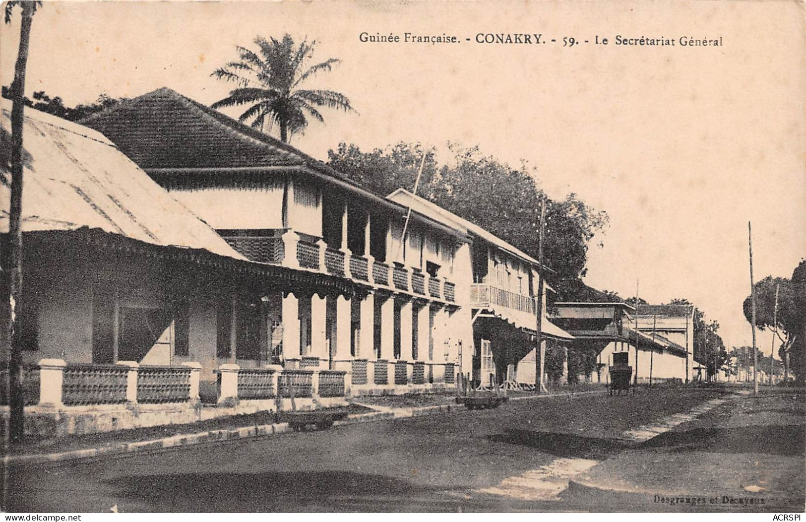 GUINEE Francaise  CONAKRY SECRETARIAT GENERAL    (scan Recto-verso) OO 0950 - Guinea Francese