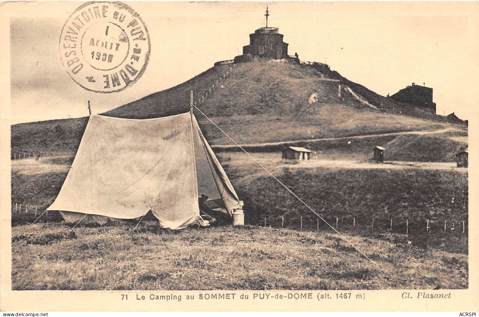 Camping Au Sommet Du Puy De Dome (scan Recto-verso) OO 0942 - Sonstige & Ohne Zuordnung