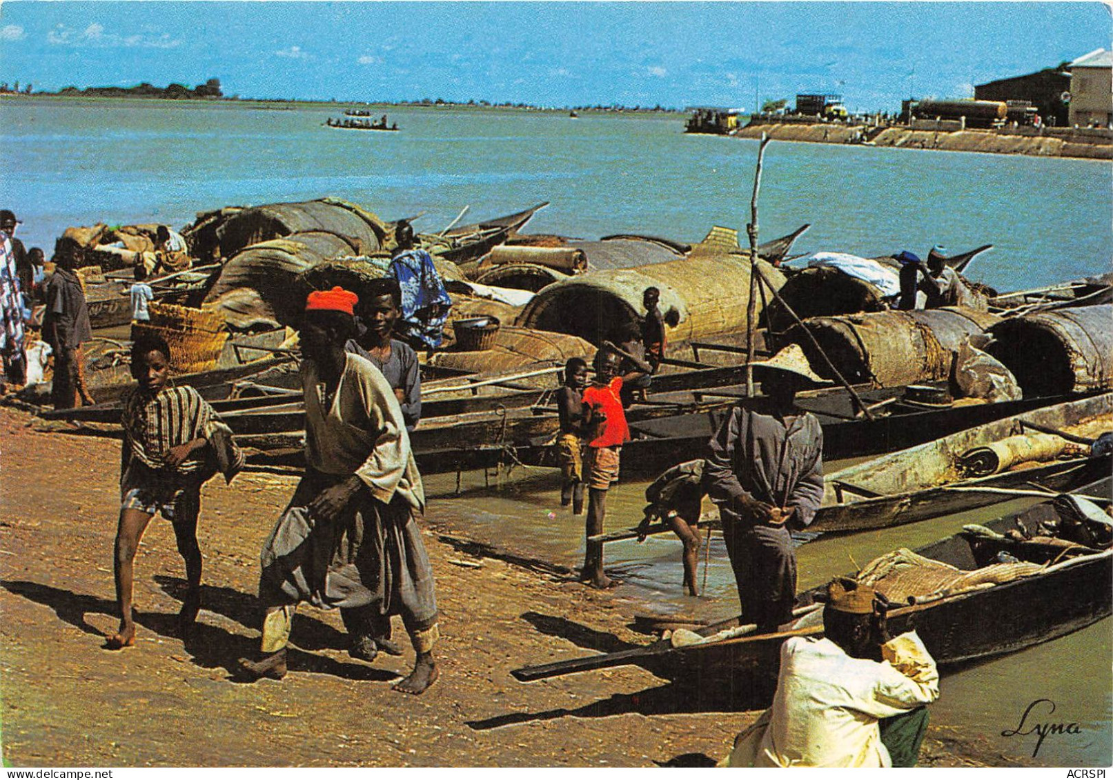 MALI  Soudan Francais BAMAKO Le Niger à MOPTI Le Port Des Pirogues 2 (scan Recto-verso) OO 0937 - Malí