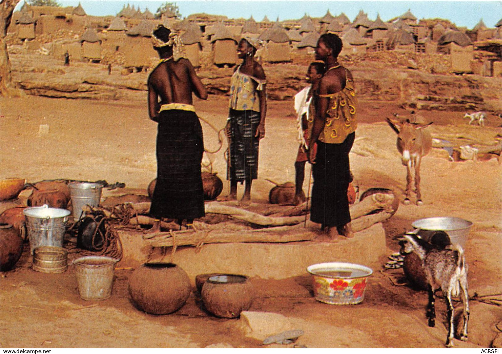 MALI  Soudan Francais Puits Du Village DOGON De DOUROU (scan Recto-verso) OO 0937 - Mali