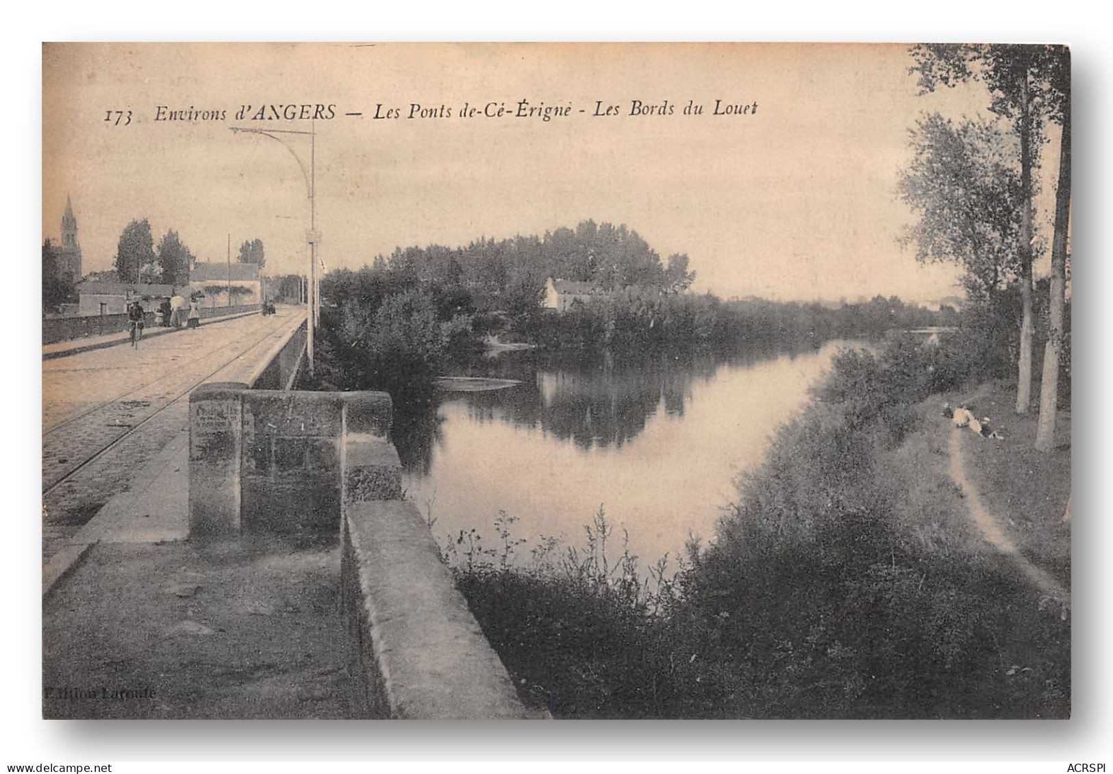 Environs D'Angers - LES PONTS De CE - ERIGNE - Les Bords De Louet  Carte Vierge (scan Recto-verso) OO 0935 - Angers