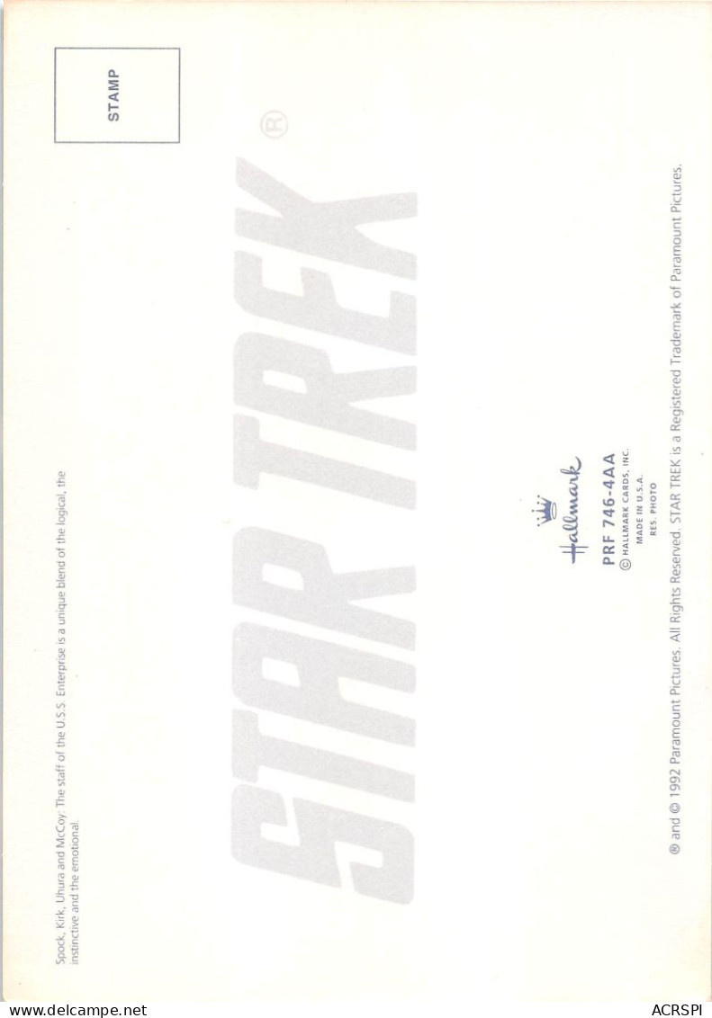  STAR TREK  SPOCK KIRK Macoy The Staff Of Uss Entreprise  Cinema Serie (scan Recto-verso) OO 0998 - TV-Reeks